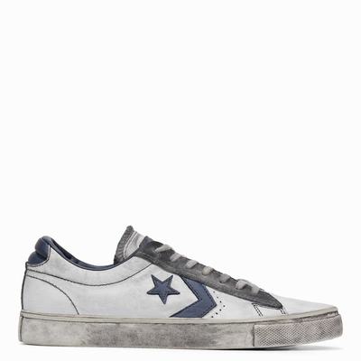 Converse Unisex Pro Leather Vulcanized - Miesten Tennarit - Valkoinen/Laivastonsininen